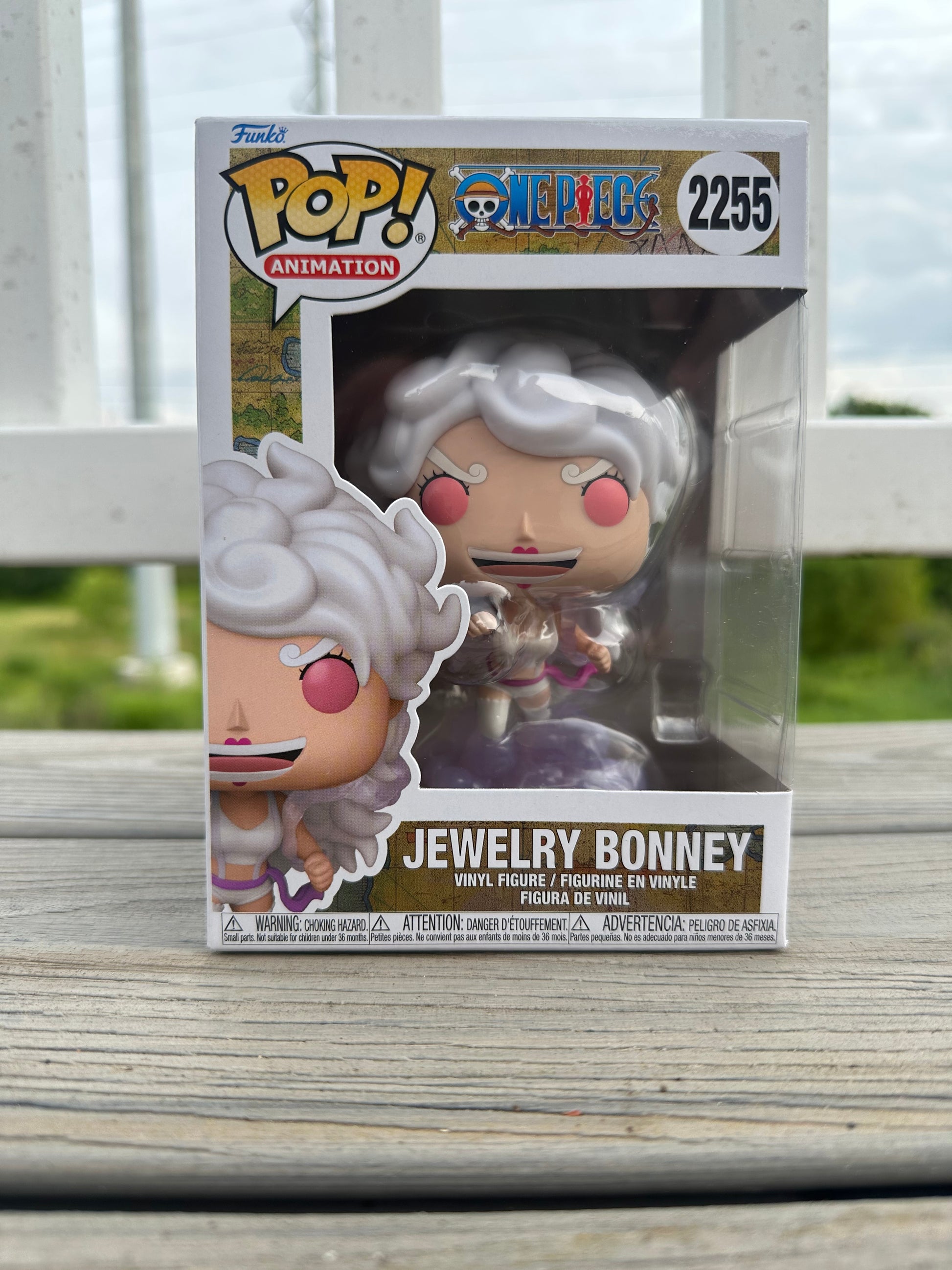 Funko Pop! One Piece Jewelry Bonney #2255 in Egghead Arc outfit.