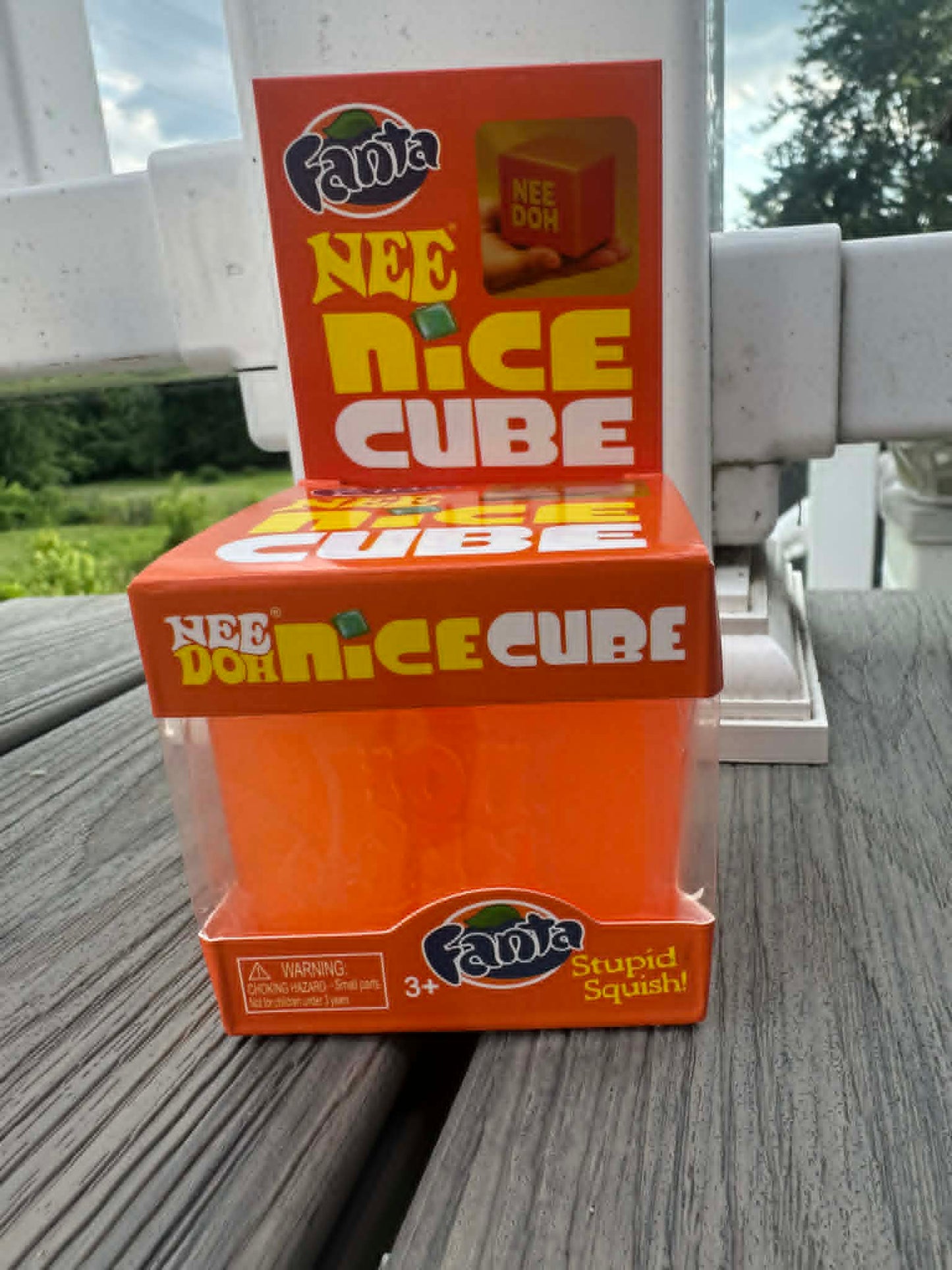 Needoh Squishy Cube in Softdrink theme - orange, Fanta